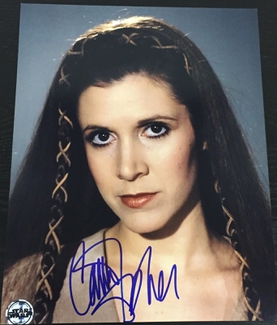 Authentic Carrie Fisher  Autograph Exemplar