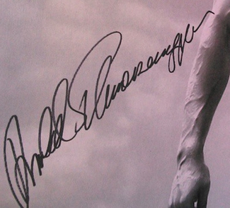 Authentic Arnold Schwarzenegger  Autograph Exemplar