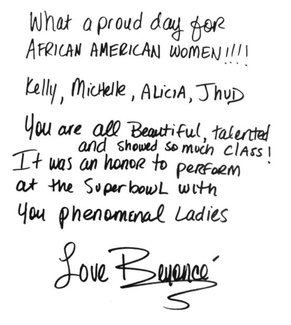 Authentic Beyonce  Autograph Exemplar