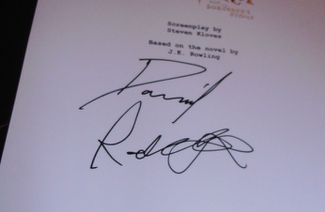 Authentic Daniel Radcliffe  Autograph Exemplar
