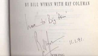 Authentic Bill Wyman  Autograph Exemplar