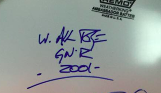 Authentic Axl Rose  Autograph Exemplar