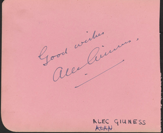 Authentic Alec Guinness  Autograph Exemplar