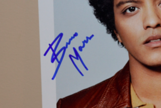 Authentic Bruno Mars  Autograph Exemplar