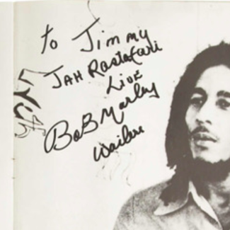 Authentic Bob Marley  Autograph Exemplar