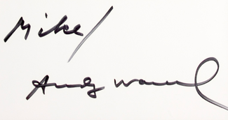 Authentic Andy Warhol  Autograph Exemplar