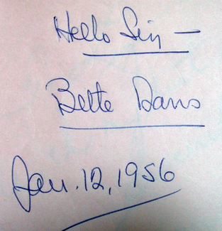 Authentic Bette Davis  Autograph Exemplar