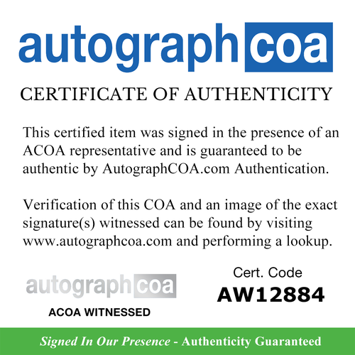4x4 sized ACOA Certification Card