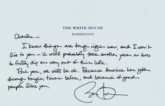 Authentic Barack Obama  Autograph Exemplar