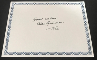 Authentic Alec Guinness  Autograph Exemplar