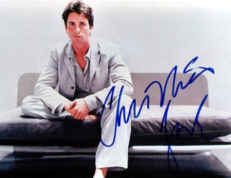 Authentic Christian Bale  Autograph Exemplar