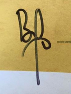 Authentic Brad Pitt  Autograph Exemplar