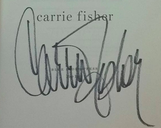 Authentic Carrie Fisher  Autograph Exemplar