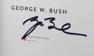 Authentic George H.W. Bush  Autograph Exemplar