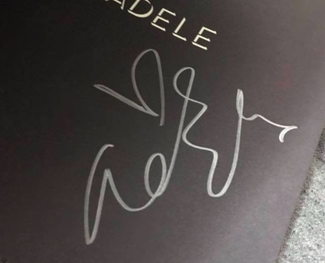 Authentic Adele  Autograph Exemplar