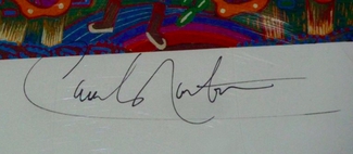 Authentic Carlos Santana  Autograph Exemplar