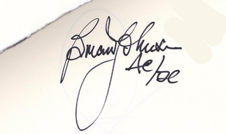 Authentic Brian Johnson  Autograph Exemplar