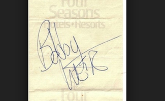 Authentic Bob Weir  Autograph Exemplar
