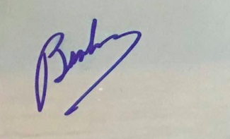 Authentic Barbra Streisand  Autograph Exemplar