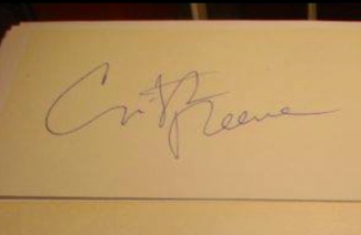 Authentic Christopher Reeve  Autograph Exemplar