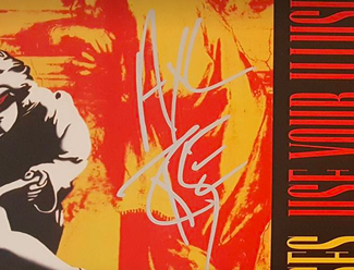 Authentic Axl Rose  Autograph Exemplar