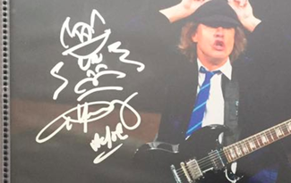 Authentic Angus Young  Autograph Exemplar