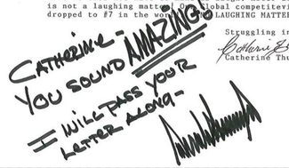 Authentic Donald Trump  Autograph Exemplar