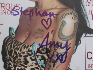 Authentic Amy Winehouse  Autograph Exemplar
