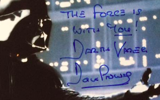 Authentic Dave Prowse  Autograph Exemplar