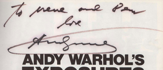 Authentic Andy Warhol  Autograph Exemplar