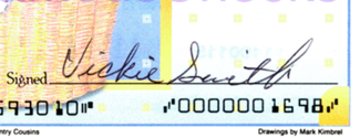 Authentic Anna Nicole Smith  Autograph Exemplar