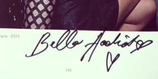 Authentic Bella Hadid  Autograph Exemplar