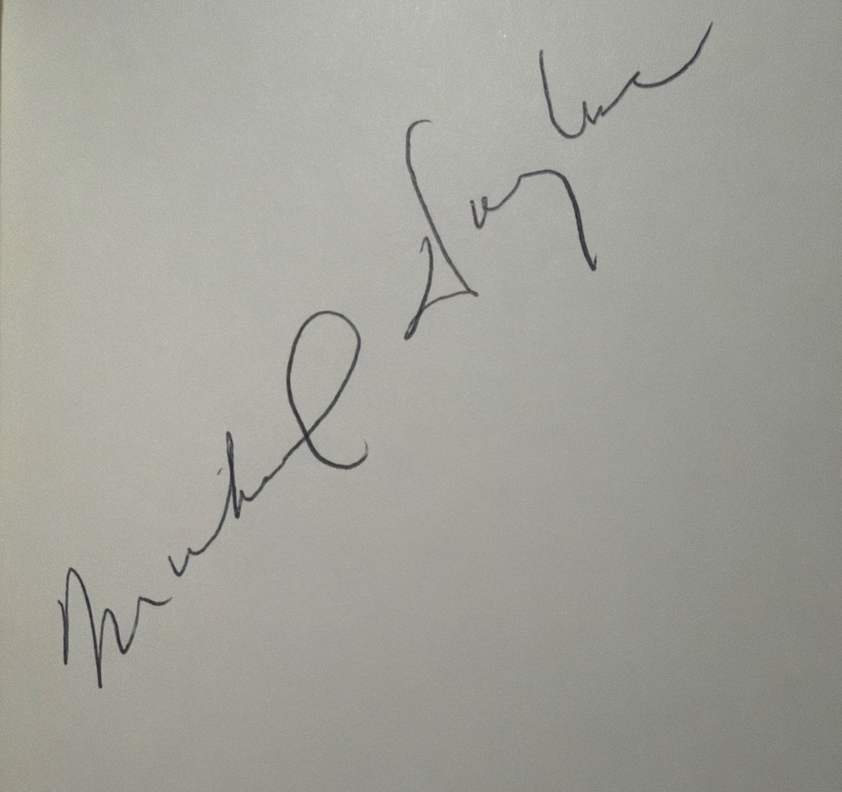 Michael Douglas signed book, passed ACOA review