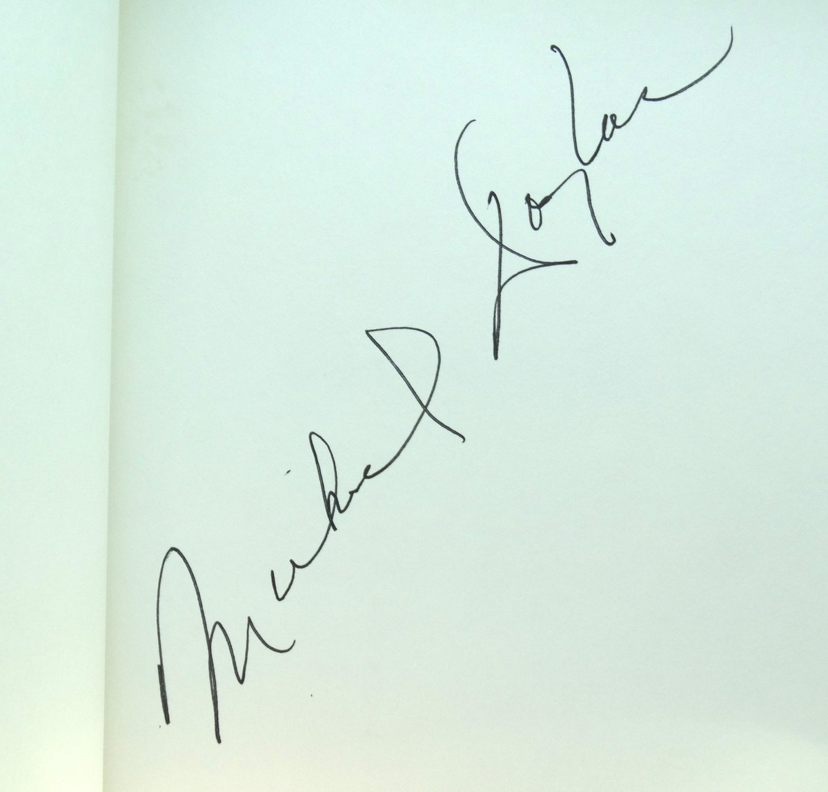 Michael Douglas signed book, passed ACOA review