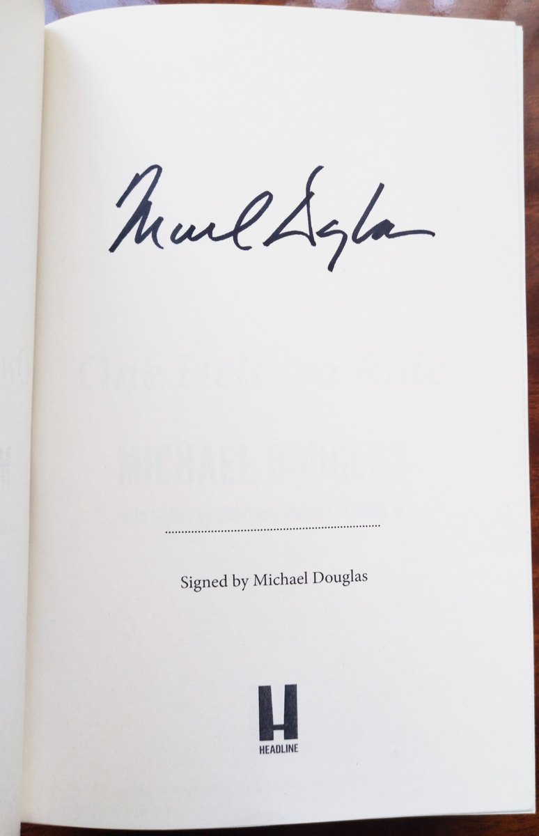 Michael Douglas signed book, did not pass ACOA review