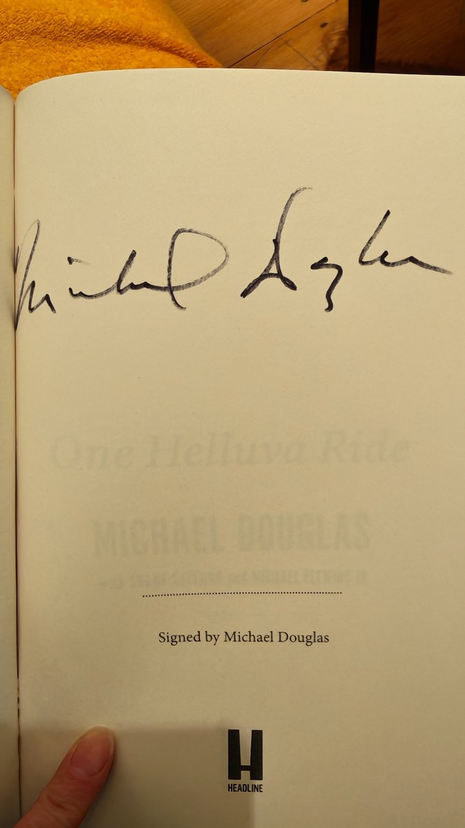 Michael Douglas signed book, passed ACOA review
