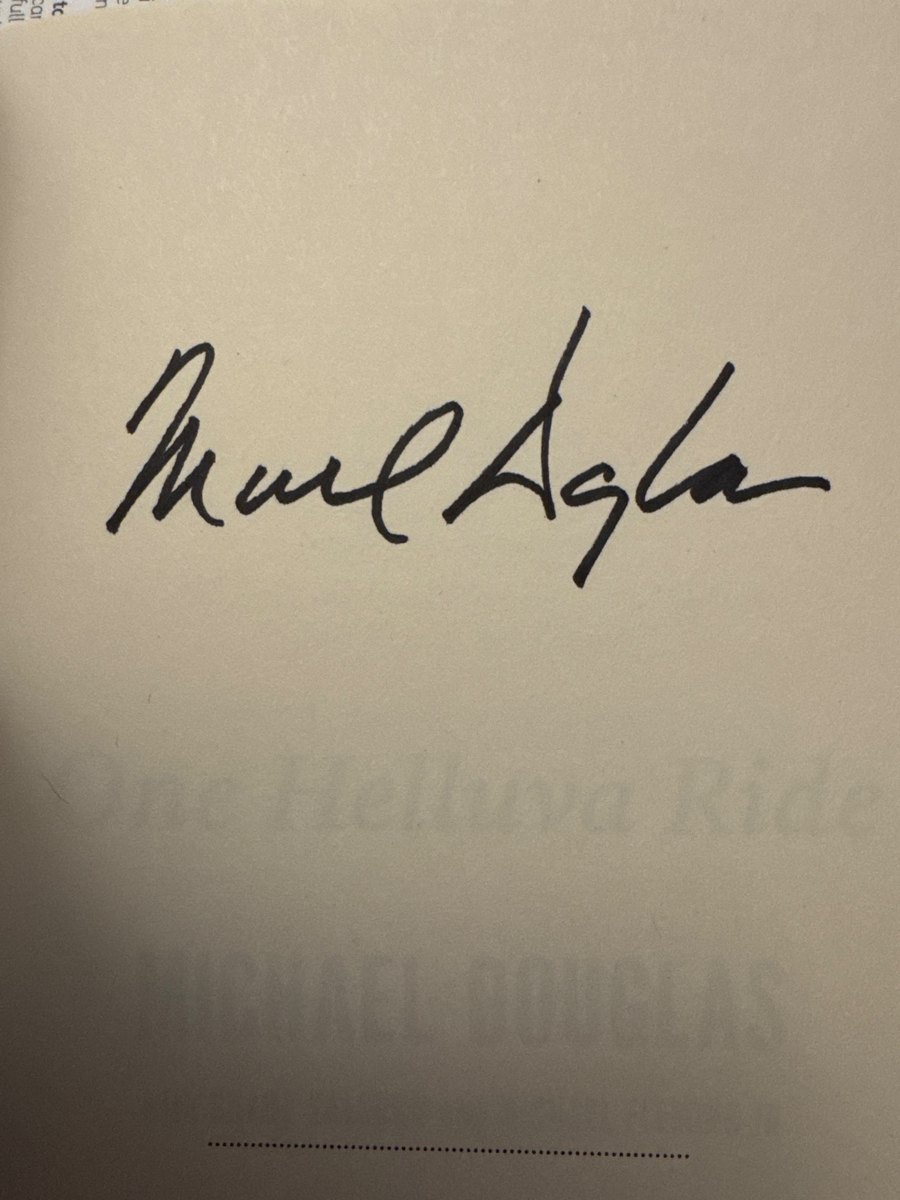 Michael Douglas signed book, did not pass ACOA review