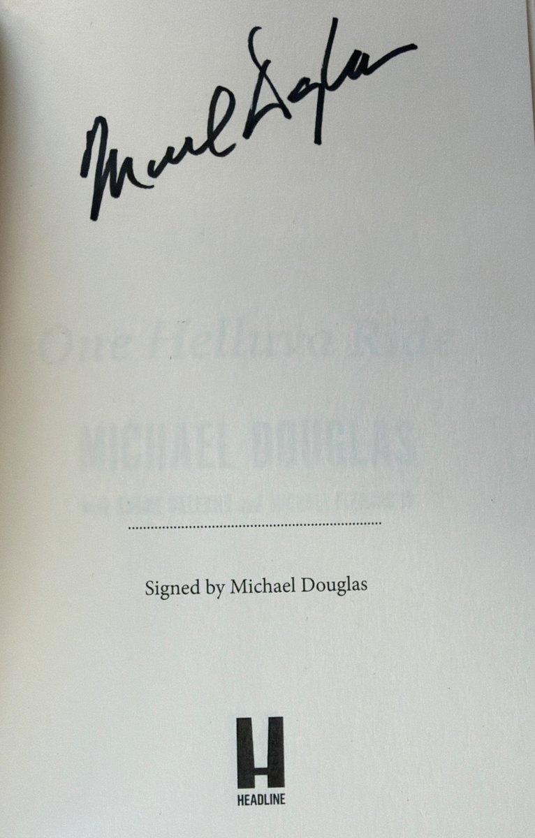 Michael Douglas signed book, did not pass ACOA review