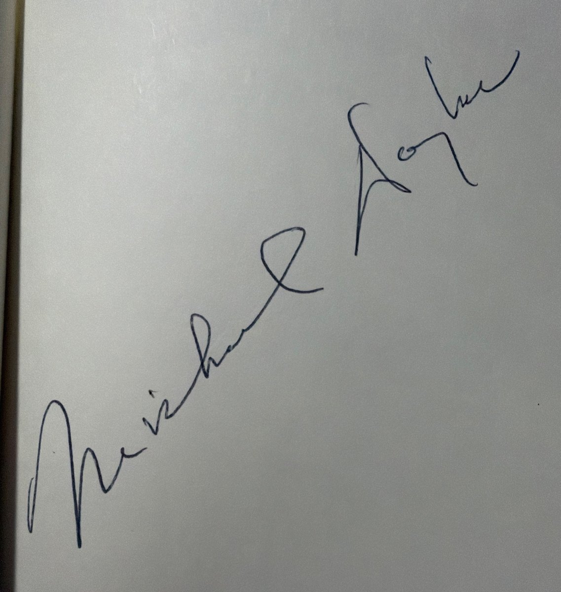 Michael Douglas signed book, passed ACOA review