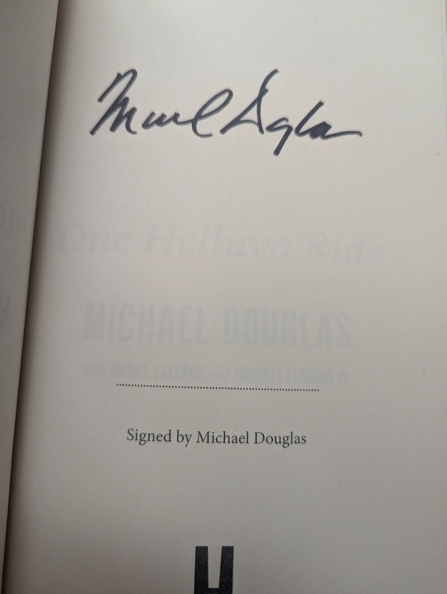 Michael Douglas signed book, did not pass ACOA review
