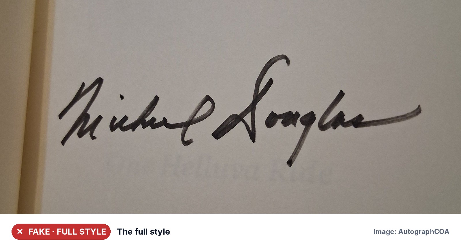 Fake · full style signature close-up